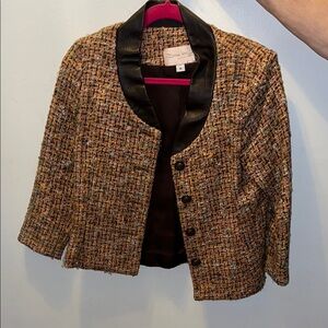 Diane Von Furstenberg Women's Brown Tweed Blazer